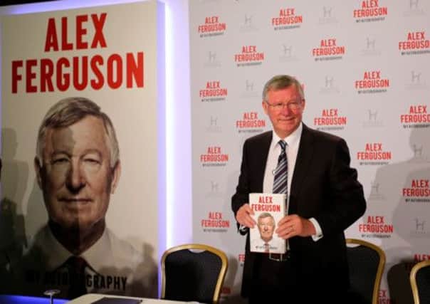 Sir Alex Ferguson poses during a press conference for his autobiography. Picture: Getty