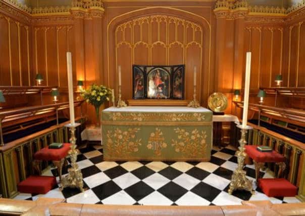 The interior of the Chapel Royal at St Jamess Palace in central London is more intimate than Buckingham Palace. Picture: Getty