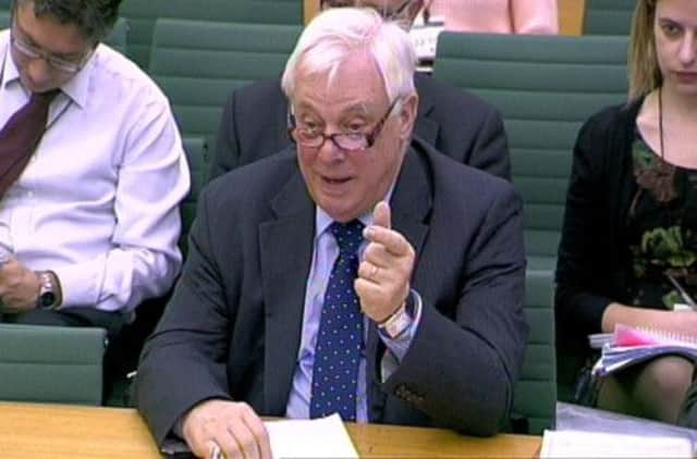 Lord Patten in the House of Commons yesterday. Picture: PA
