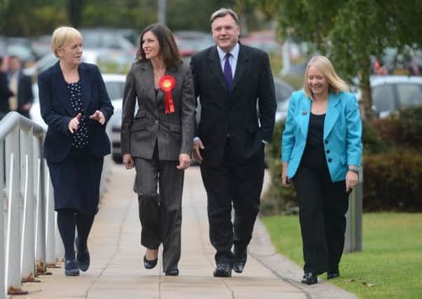 Cara Hilton, second left, is Scottish Labours candidate for Dunfermline. Picture: Neil Hanna