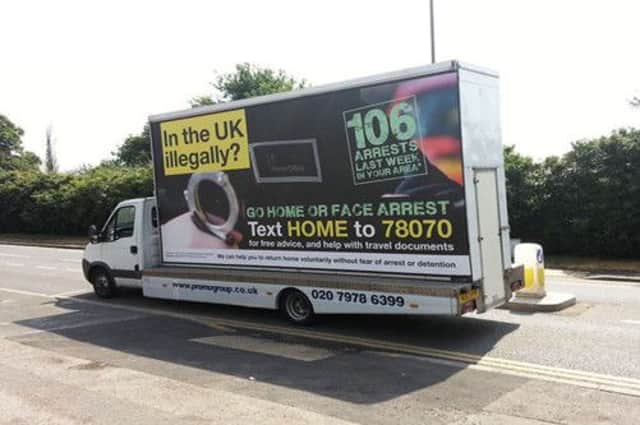 The immigrant warning van campaign has been ditched. Picture: PA