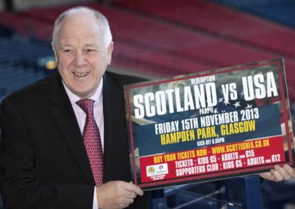 Former national team coach Craig Brown, seen promoting Scotland's upcoming match against the USA, will be honoured in Largs. Picture: SNS