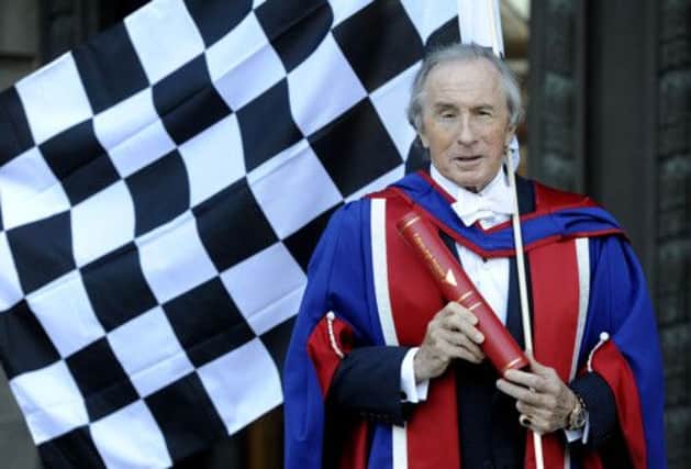 Sir Jackie Stewart collects his honorary degree. Picture: TSPL