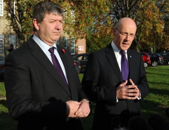 Finance secretary John Swinney and Scottish Secretary of State Alistair Carmichael. Picture: Ian Rutherford