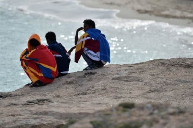 Survivors from the capsizing near the island of Lampedusa. Picture: Getty
