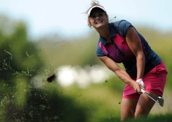 Carly Booth hits out of the rough. A new golf qualification could raise the standard of Scotland's golfers to match the international reputation of its courses. Picture: Getty