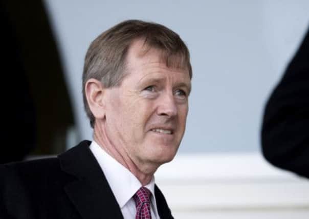 Former Rangers director Dave King takes his seat in the stand at New Bayview. Picture: SNS