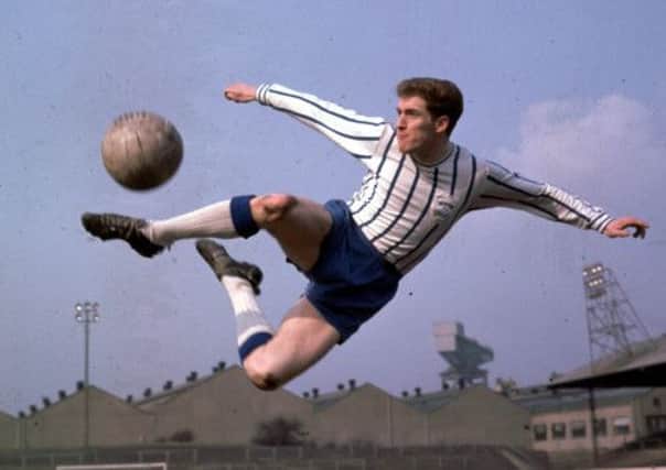 Morton inside-left Allan McGraw shows his athleticism during the 1965-66 season. Picture: SNS