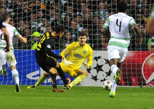 Fraser Forster impressed against Barcelona. Picture: Robert Perry