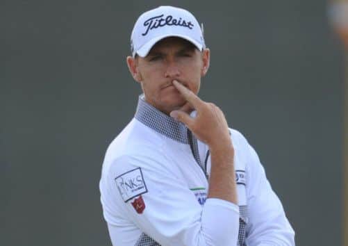 Lloyd Saltman on the first hole at last years Open, where he drove two balls out of bounds. Picture: Ian Rutherford