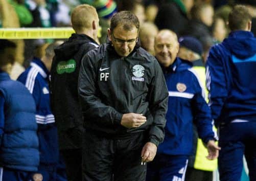 Pat Fenlon: Derby defeat. Picture: SNS