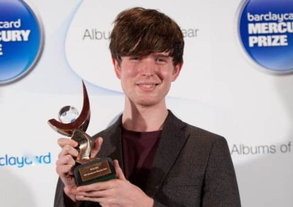 Mercury Prize winner James Blake with his award. Picture: Getty