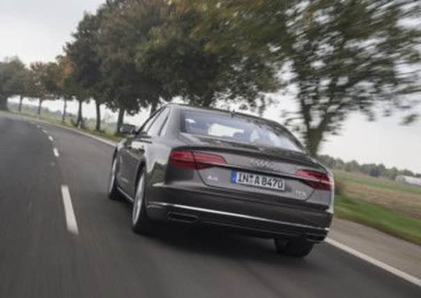 The updated version of the A8 boasts engine improvements and some eye-opening new technology
