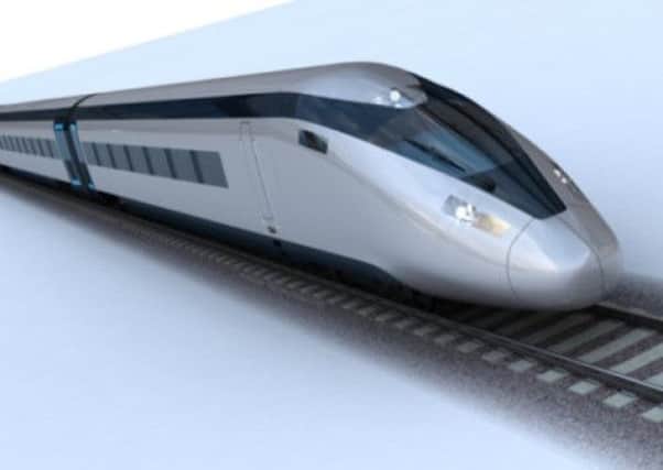 An artist's impression of the controversial HS2 train. Picture: PA