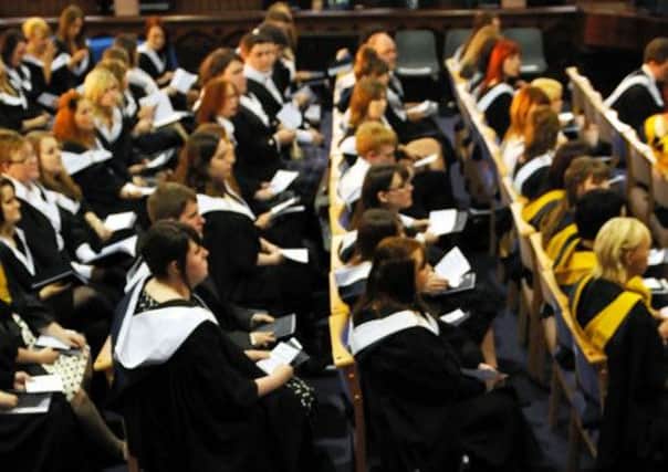 In Scotland 90 per cent of graduates go on to work or further study within six months. Picture: Neil Doig