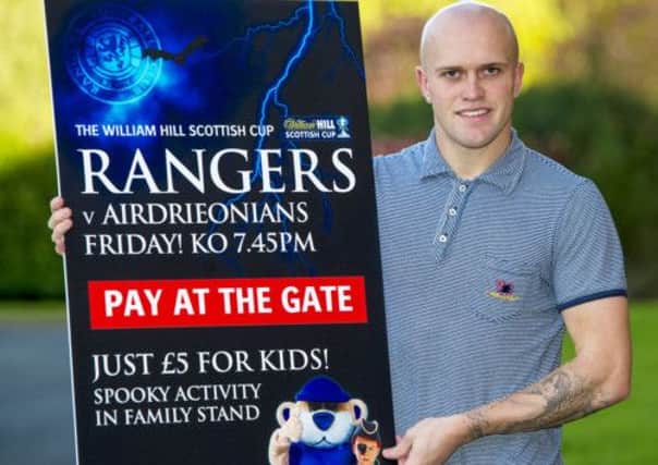 Nicky Law promotes Rangers' William Hill Scottish Cup match against Airdrieonians. Picture: SNS