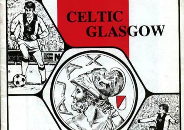 The match programme for Celtics stunning away victory over Ajax in 1982