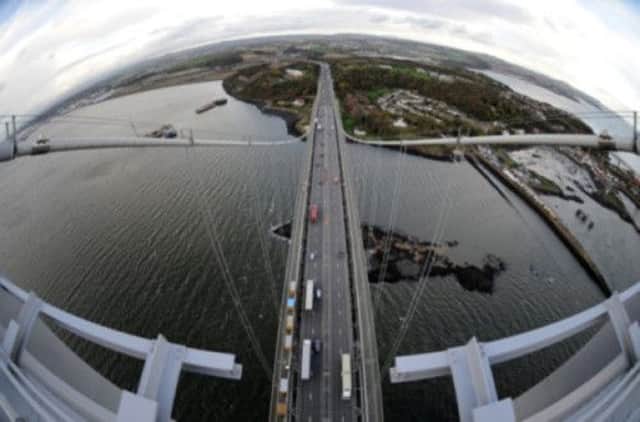 The view from the top of the Forth Road Bridge. Picture: Jane Barlow