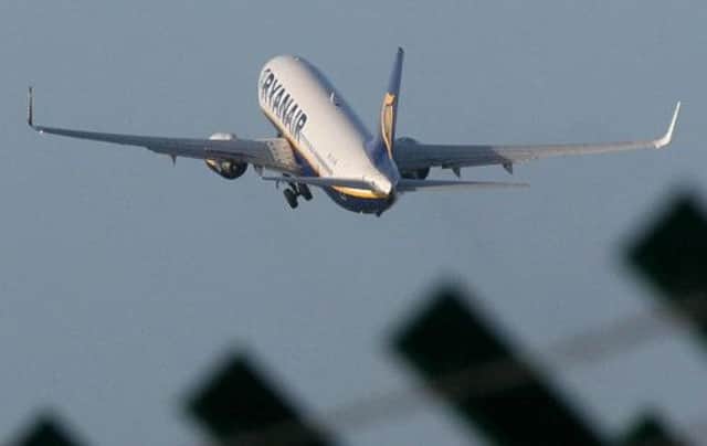The Ryanair flight departed from Prestwick Airport. Picture: PA