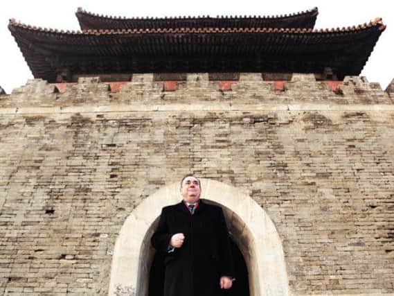 Alex Salmond visits China's Eastern Qing Tombs on a previous trip to China. Picture: Contributed