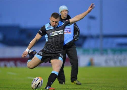 Glasgow's Duncan Weir converts a penalty during the victory in Galway, en route to a 14-point haul. Picture: Matt Browne