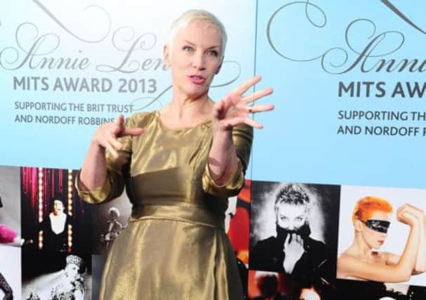 Musician Annie Lennox was the main guest at a charity dinner in London last night. Picture: PA