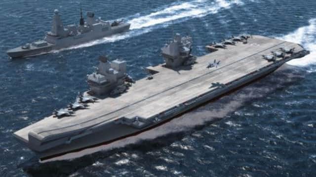 The cost of the new Queen Elizabeth class aircraft carrier, seen here in a computer generated image, has almost doubled since 2007. Picture: PA