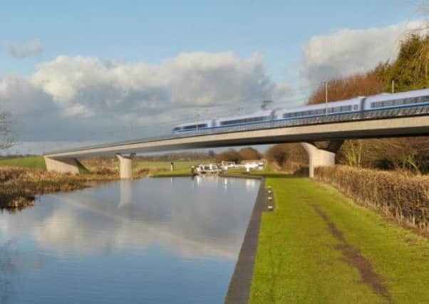 Part of the new proposed route, at the Birmingham and Fazeley viaduct, for the proposed HS2 high speed rail scheme. Picture: PA