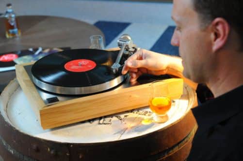Linns chief design engineer David Williamson with the Limited Edition Sondek LP12 turntable. Picture: Robert Perry