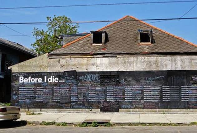 CHAS adopted the Before I Die Walls. Inspired by American artist Candy Chang. Picture: Facebook