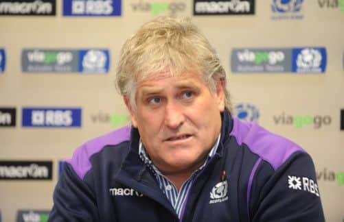 Scott Johnson at Murrayfield ahead of Scotland's Test match against Japan. Picture: Jane Barlow