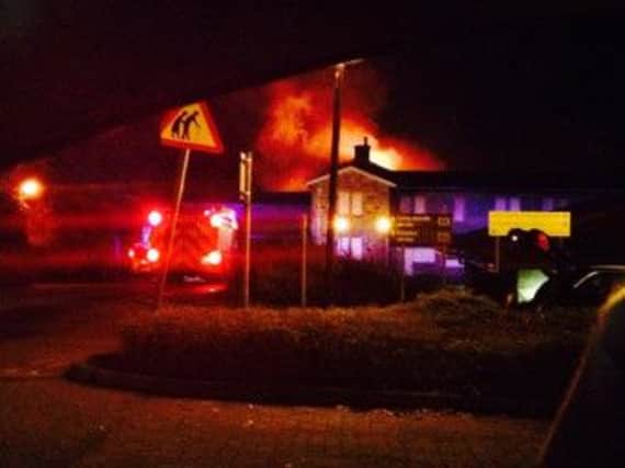 The blaze occurred in a former hospital. Picture: Fubar News