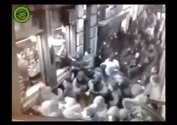 Nine people have been arrested over the attack. Picture: YouTube