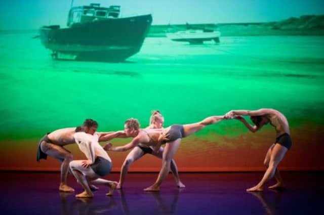 On a wave: A scene from Water Stories, choreographed by Angelin Preljocaj and Stephen Petronio. Picture: Rhys Cozens
