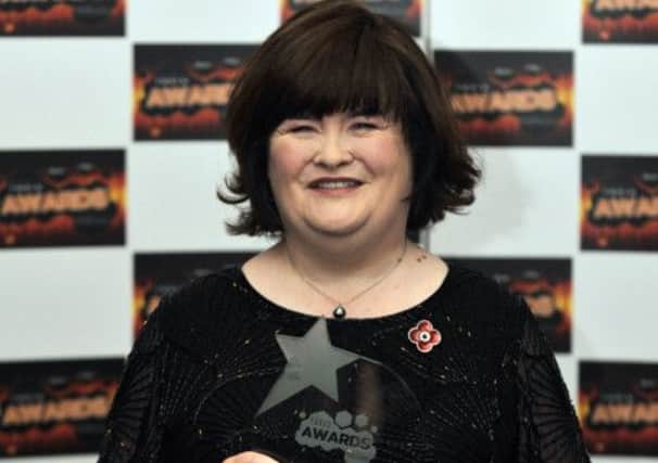 Susan Boyle with her Radio Forth award. Picture: Phil Wilkinson