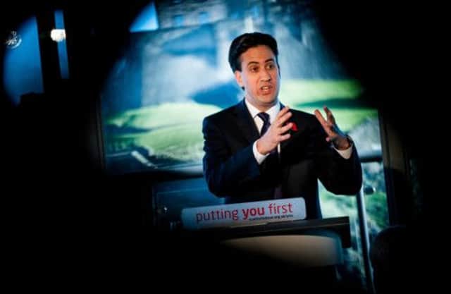 Labour leader Ed Miliband in Edinburgh yesterday. Picture: Ian Georgeson