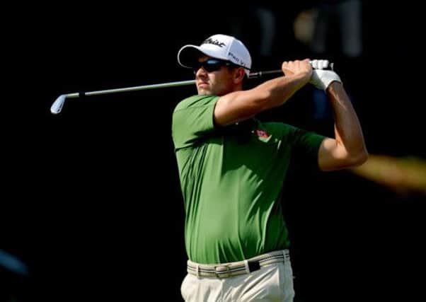 Adam Scott during the second round of the Australian PGA Championship at  Royal Pines. Picture: AP/OneAsia