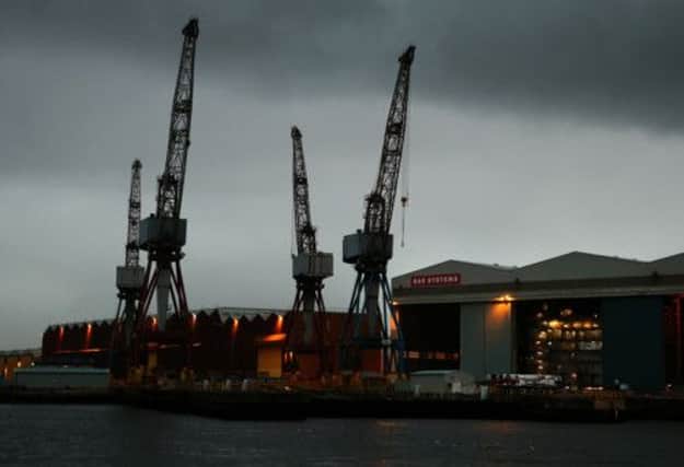 BAE Systems on the River Clyde in Govan, Glasgow. Picture: PA