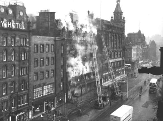 On this day in 1955 the C&A Modes department store in Princes Street, Edinburgh, was destroyed by fire