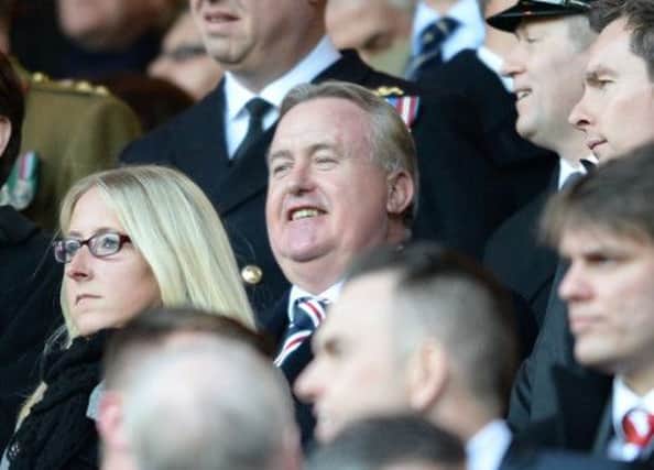 New chairman David Somers watched from the stand as Rangers maintained their perfect start in League 1. Picture: SNS