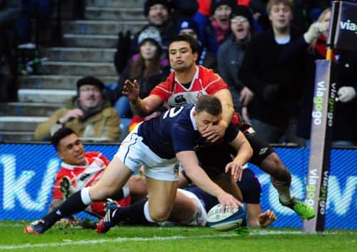 Duncan Weir was among the walking wounded. Picture: Ian Rutherford