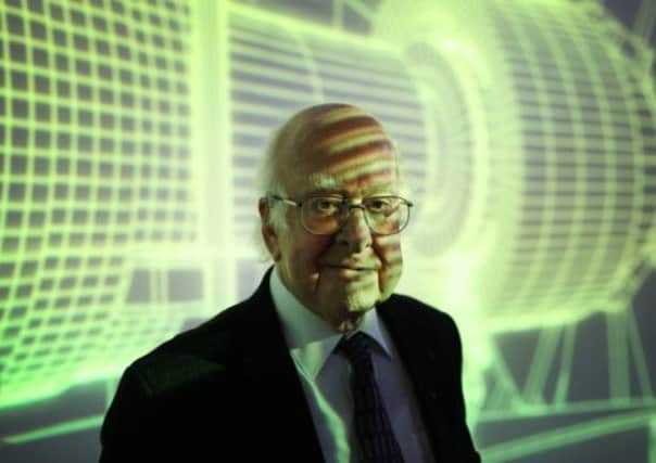 Professor Peter Higgs at the opening of the Science Museum's 'Collider' exhibition. Picture: Getty