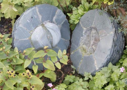 Slate sculptures adorn Joe's garden. Picture: Ray Cox (http://www.rcoxgardenphotos.co.uk)