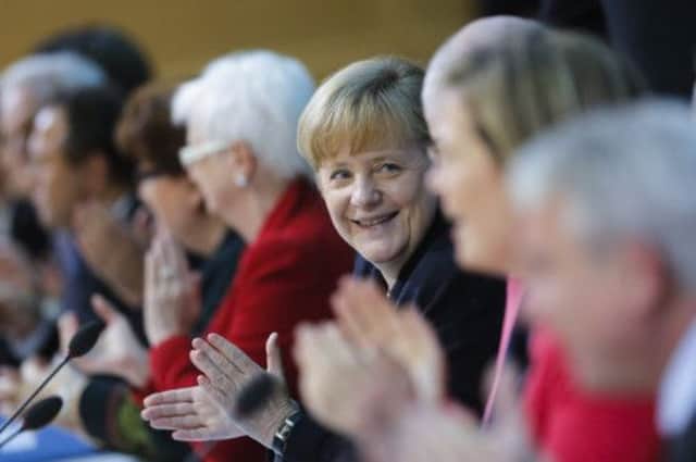 Angela Merkel: Unlikely to be in favour of more referendums. Picture: AP