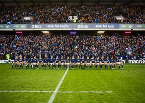 Fans and players come together for the largest Scotland rugby team photo. Picture: Contributed