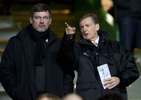 Andy Roxburgh, right, with Craig Levein during a visit to Celtic Park just under two years ago. Picture: SNS
