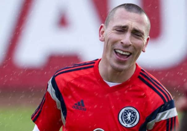 Scott Brown trains ahead of Scotland's clash with the USA. Picture: SNS