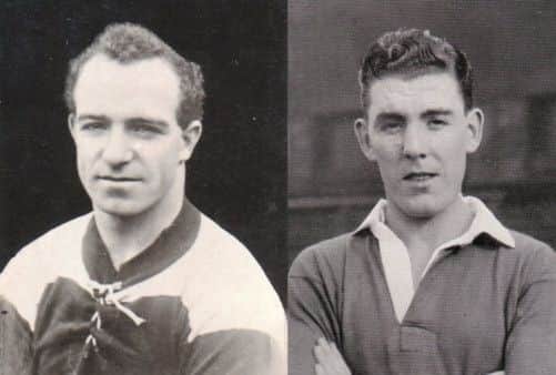 Jack Marshall, left, was revered in USA and Barney Battles was known as a derby specialist