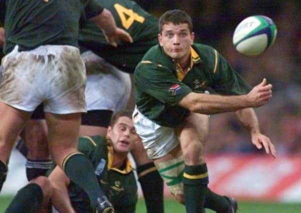 Joost van der Westhuizen in action during the 1999 Rugby World Cup. Picture: Getty
