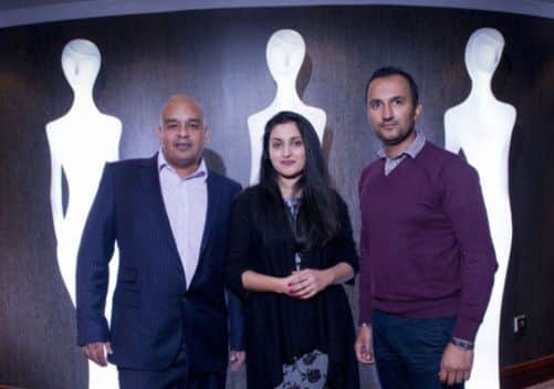 From left, Shaf Rasul, forWhereiAm creator Nazish Aslam and Athif Sarwar. Picture: Ian Jacobs